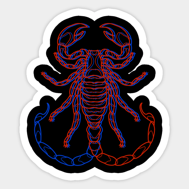 Scorpio Sticker by Sadhakaya